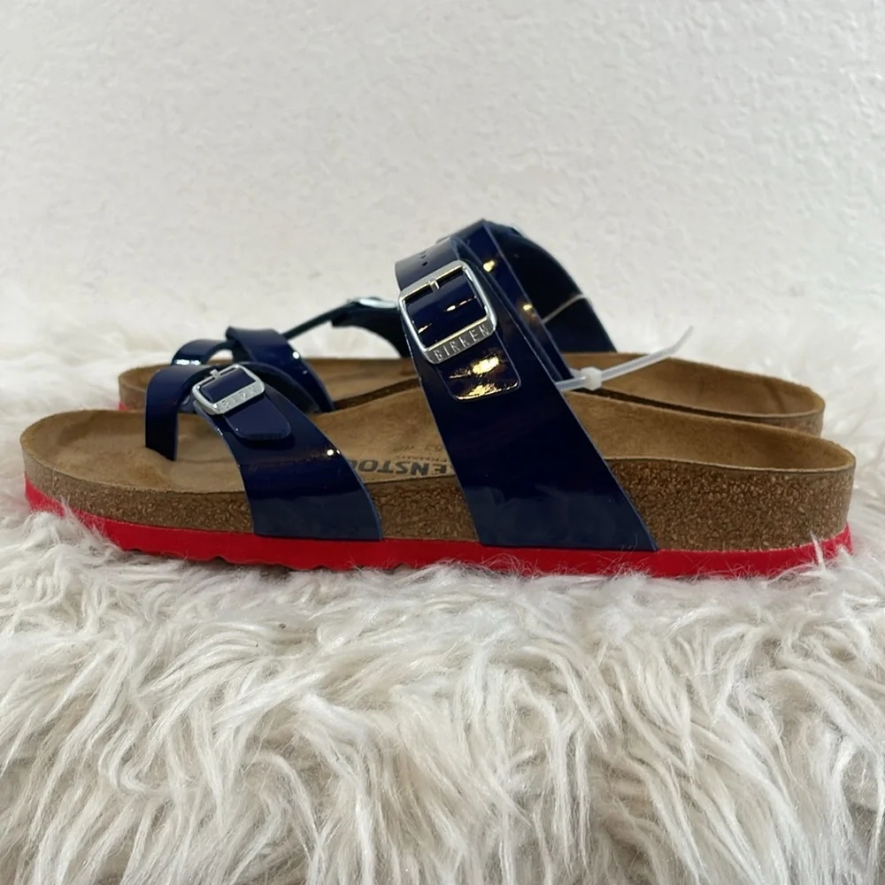 BIRKENSTOCK Ladies’ Mayari Dress Blue Patent Birko-flor Sandal Size 10 NEW - Picture 9 of 15
